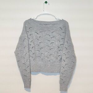 SHEIN Light Gray Textured Women's Sweater
